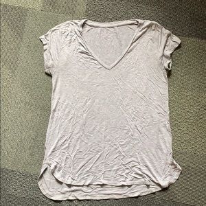 Gray v-neck tee